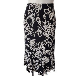 Y2k‎ floral design whimsigoth flowy Midi skirt SJS size small